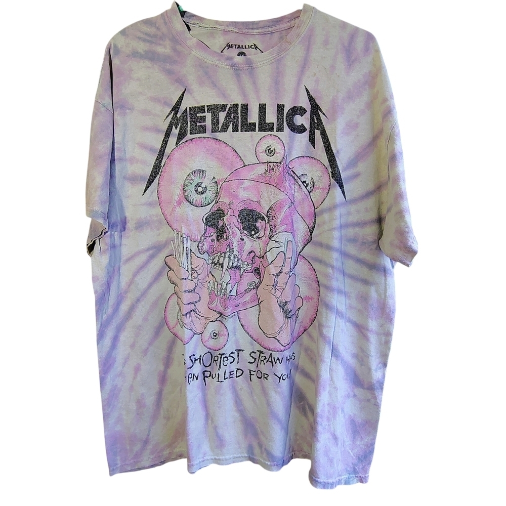 Metallica Tshirt "The Shortest Straw Was Pulled For You" Purple Size 1X XXL